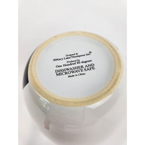 Rise‎ And Shine! Mary-Lake Thompson Coffee Mug Chicken Black Rooster Crowing Cup - Picture 6 of 10